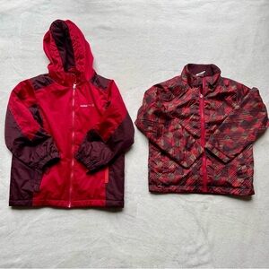 Swiss Tech 2 In 1 Jacket Coat Boys 6-7 Red Fall Winter School Hood